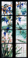 Flowers and Grapes stained Glass