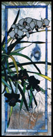 Flowers and Grapes stained Glass