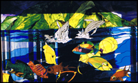 Tropical fish and Jungle Stained Glass