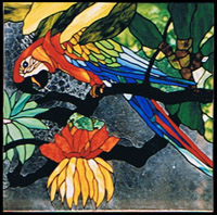 Tropical fish and Jungle Stained Glass